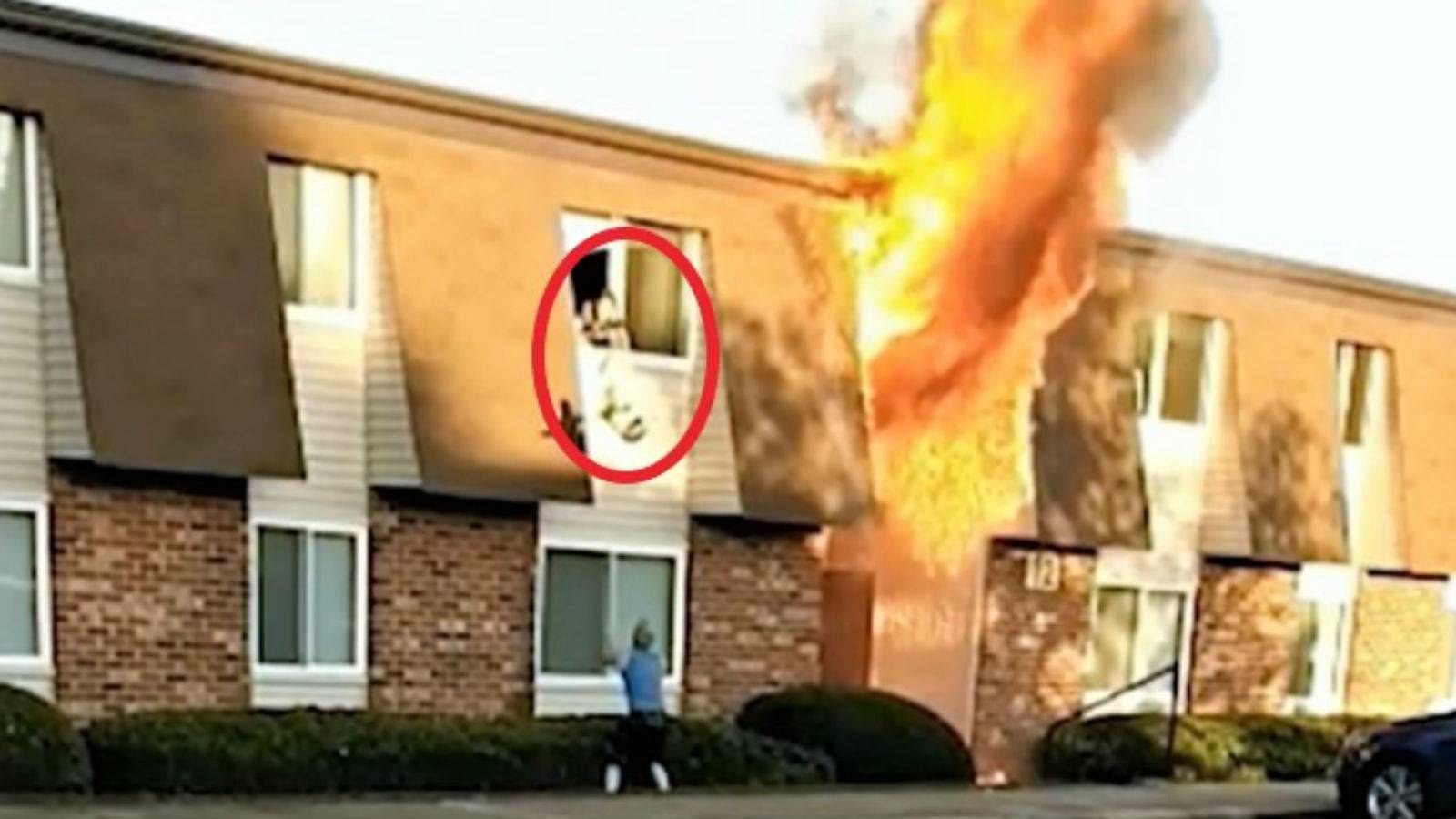 Man Saves Baby Thrown From The Window Of A Burning Building