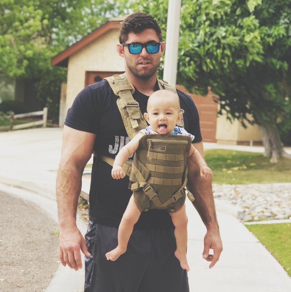 baby wearing for dad