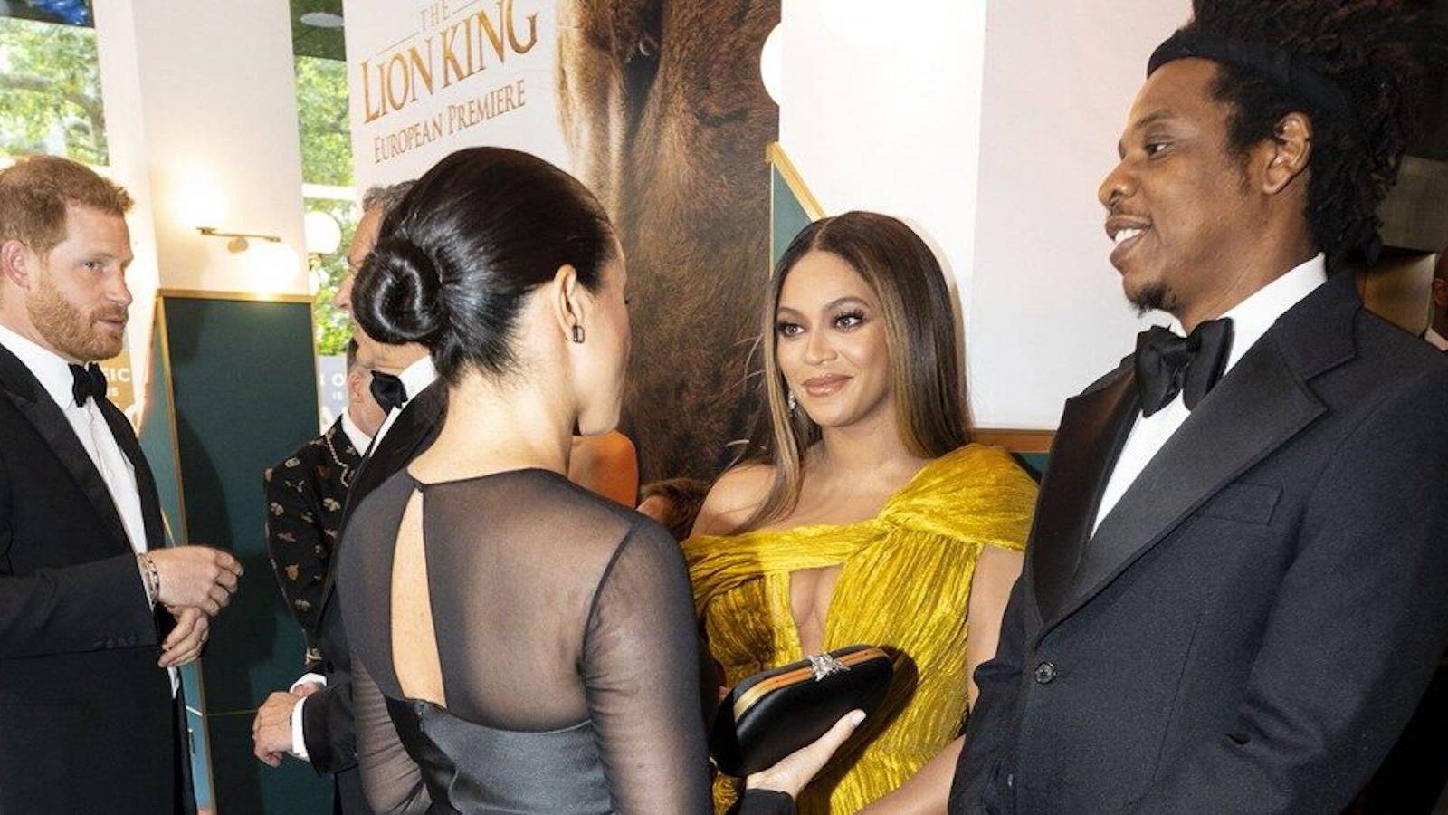 Meghan Markle Meets Beyoncé At London Lion King Premiere