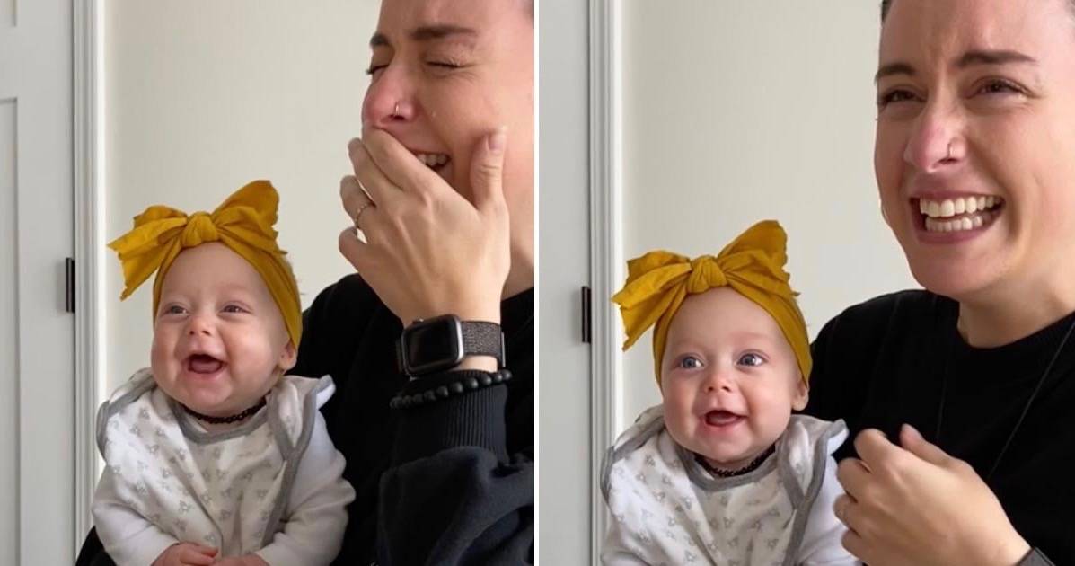 Mom Loses It After Hearing Her Baby Laugh For The First Time