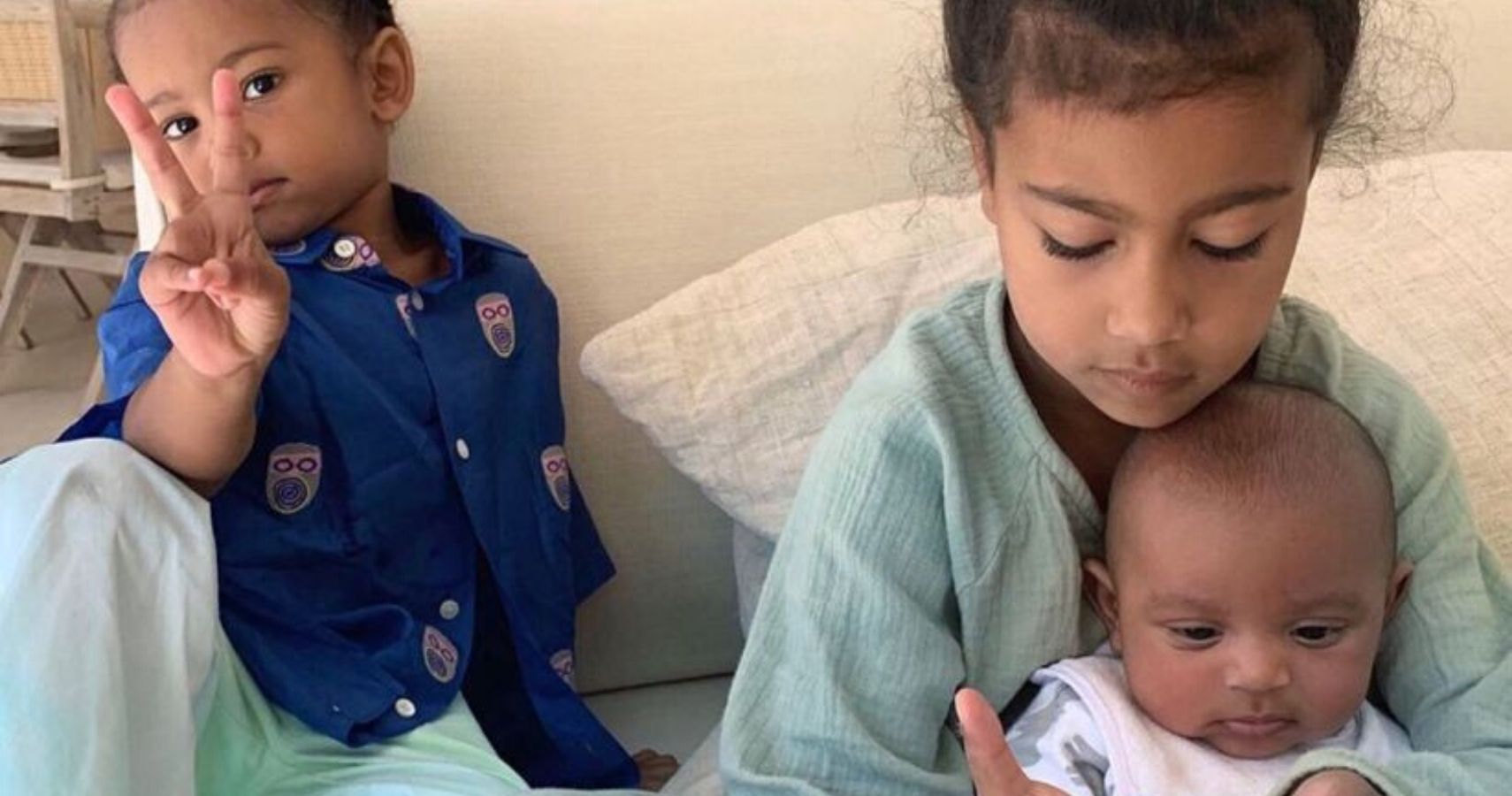 See "Helpful" Big Sister North Help Mom Kim Kardashian Feed Her Baby