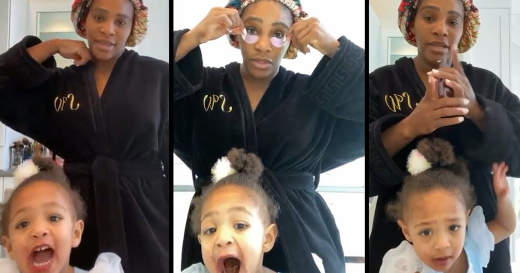 Serena Williams & Daughter Olympia Share A Skincare Routine In