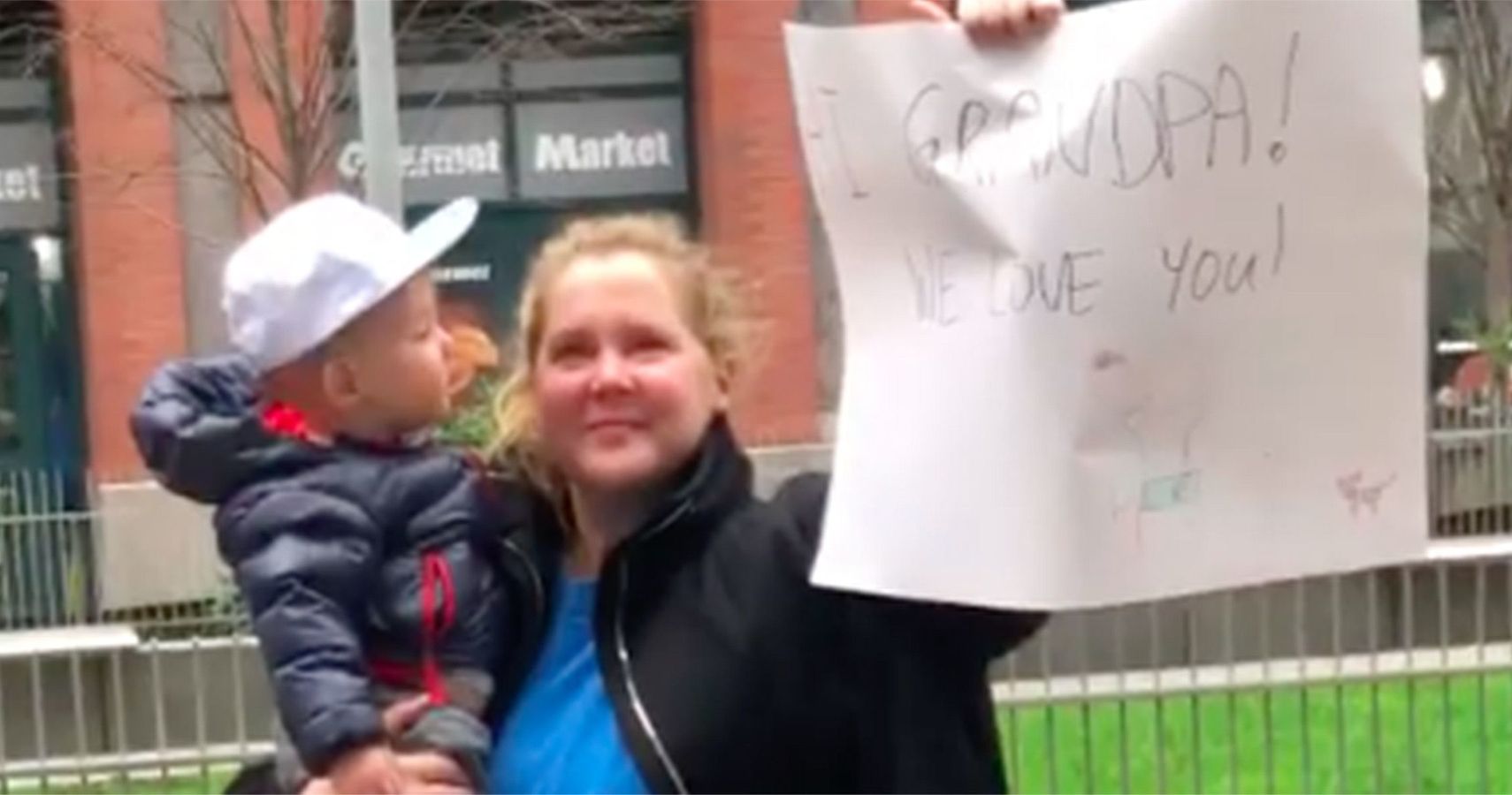 Amy Schumer Takes Son To Visit Grandpa While Social Distancing