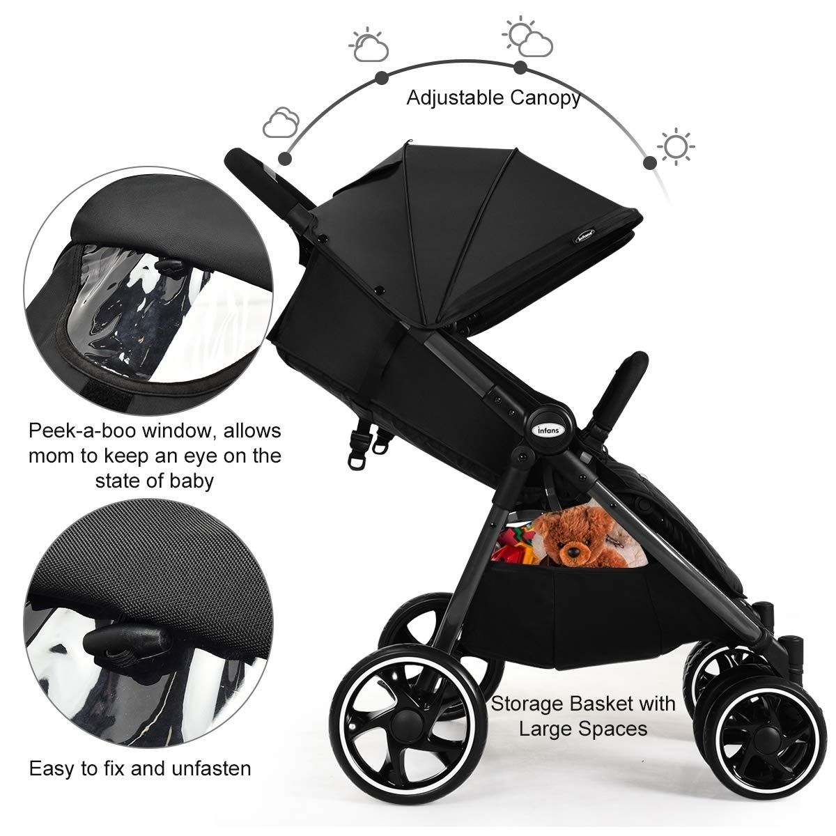 infans double stroller