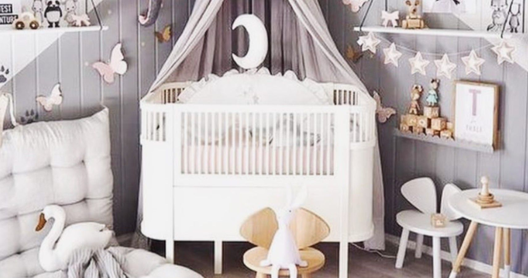 Maximizing space in a baby's nursery to make feel bigger