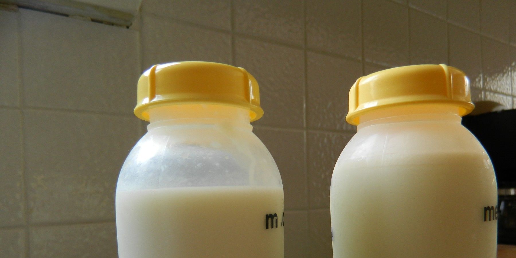 Bottles of milk, which might have been used to feed the world's longest breastfed baby.