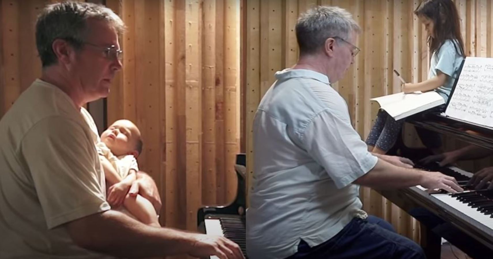 Dad Films Himself Playing Piano To Daughter Since Her Birth & It’s Adorable