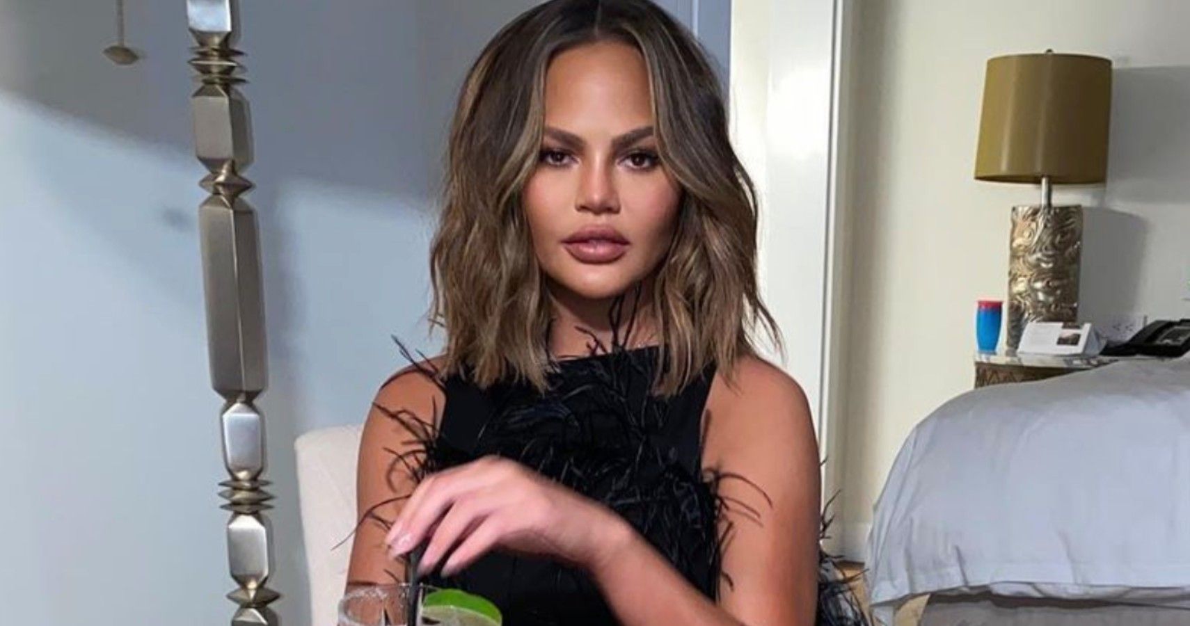 Chrissy Teigen Shows Off Baby Bump While On Vacation