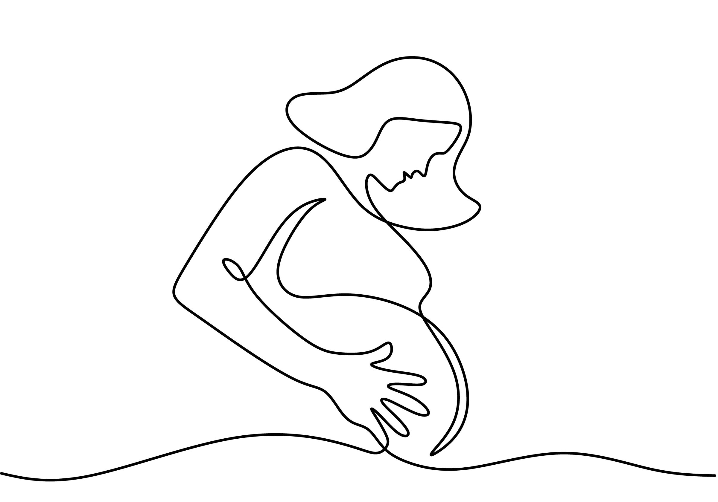 outline of pregnant woman