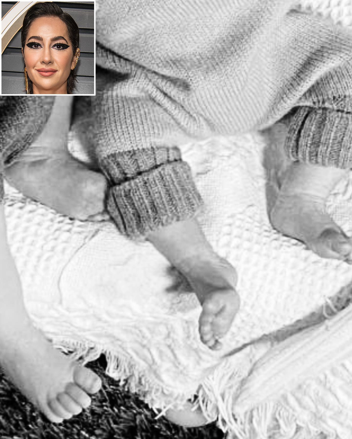 Actress Jackie Cruz With Two Sets Of Newborn Feet