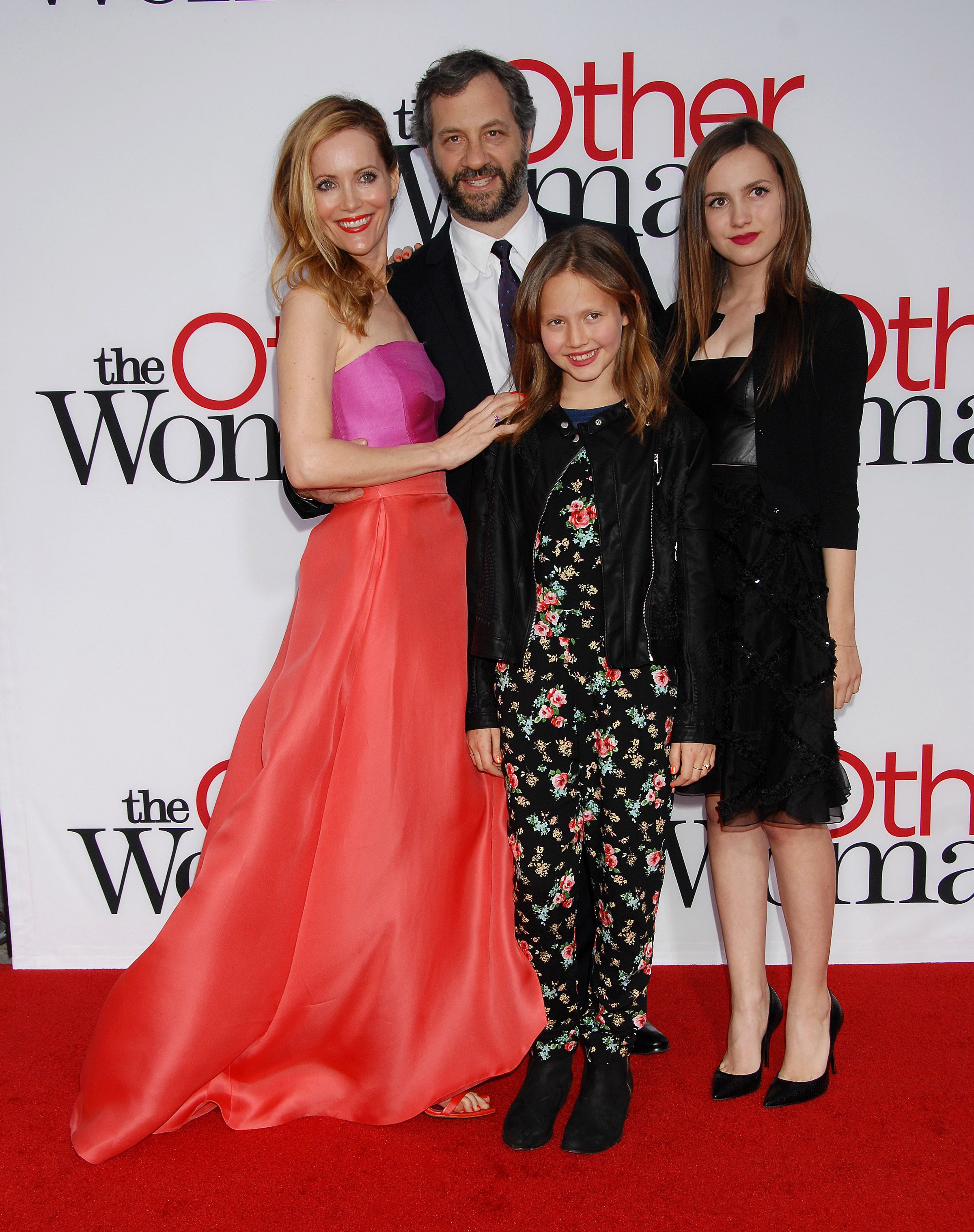 Leslie Mann, Judd Apatow, daughters Maude and Iris