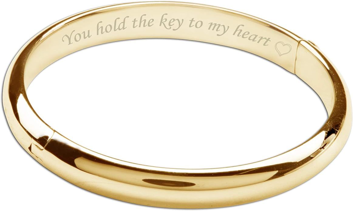 Precious Pieces Personalized 14K Gold-Plated Bangle Bracelet