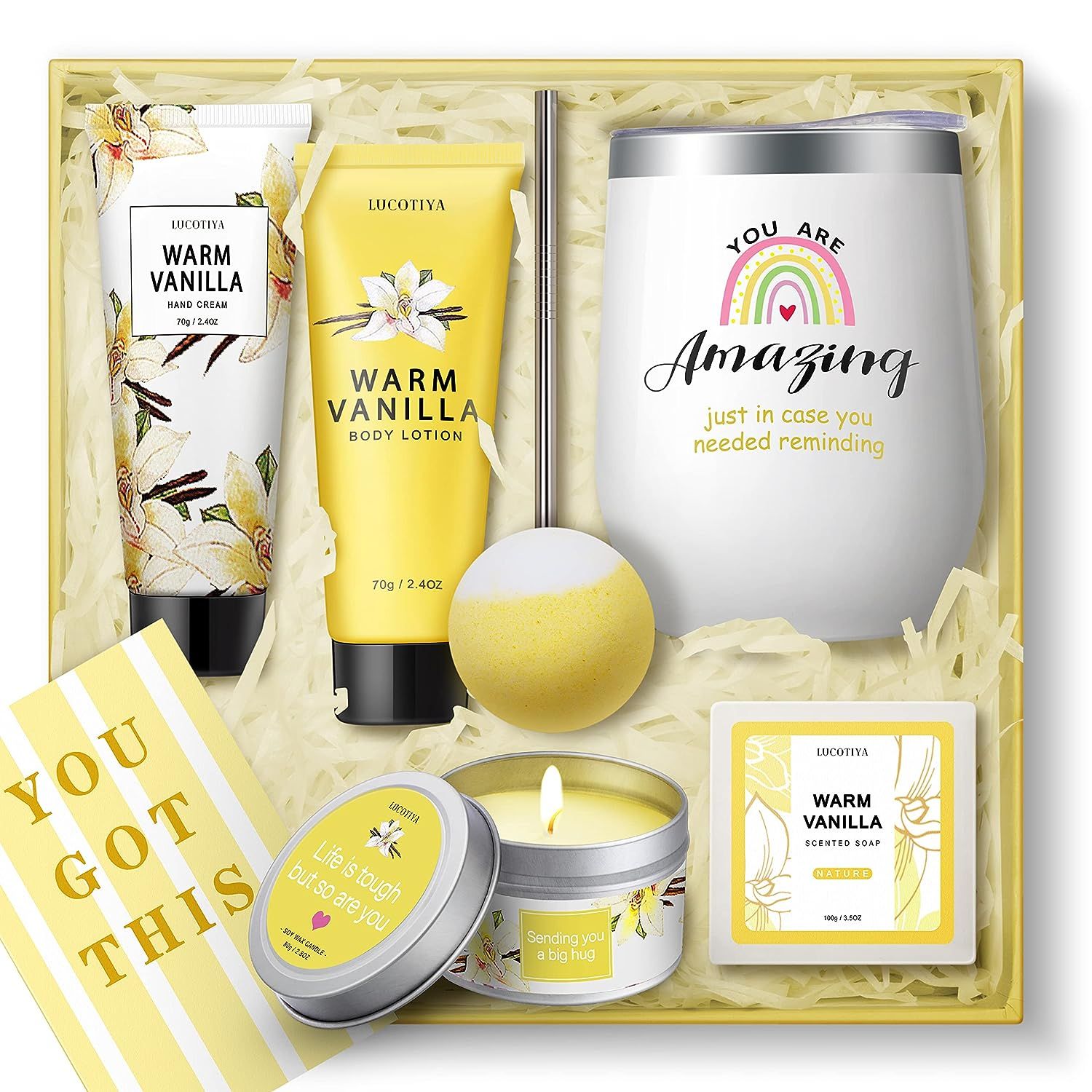 LUCOTIYA Gifts for Women, Birthday Gifts for Women Relaxing Spa Gift Basket