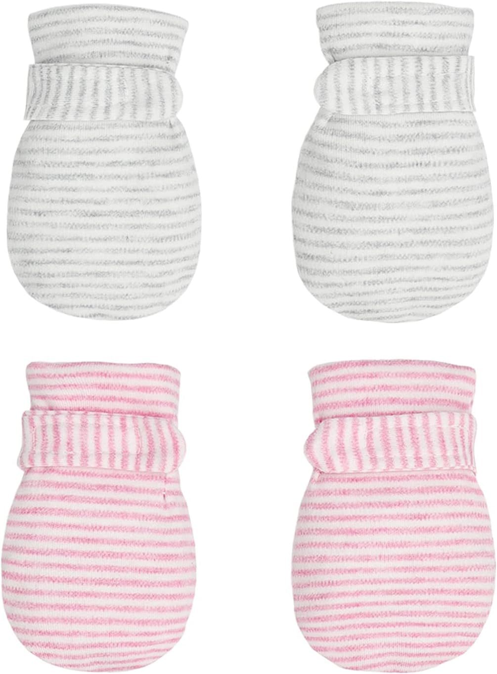 Reyow 100% Cotton Baby No Scratch Mittens