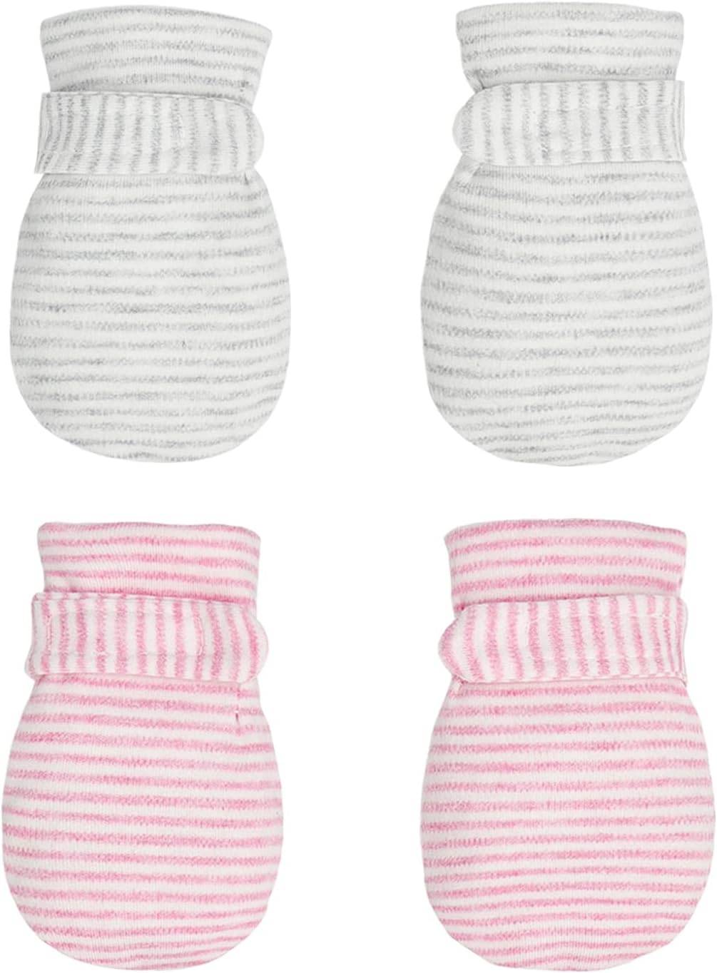 thumbnail image 2 of 12 Pairs Baby Infant Anti-Scratch Cotton Mittens Gloves – 0-6 Month, Newborn, Multicolor 2 of 5